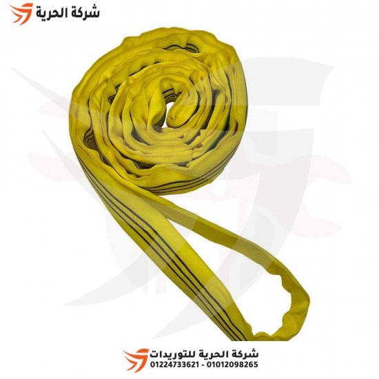 Yuvarlak yükleme teli, 3 inç, uzunluk 12 metre, yük 3 ton, sarı, Emirlik DELTAPLUS