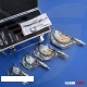 External micrometer set usually in inches 6pcs 6-12 inch accuracy 0.0001 inch ACCUD Austrian
