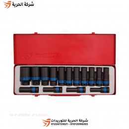 طقم لقم رباط تصادمية طويلة 1/2 بوصة 15 قطعة KINGTONY تايواني