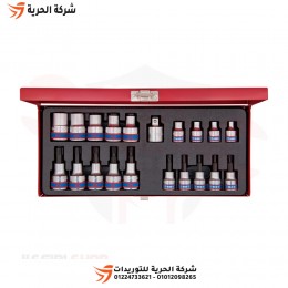 طقم لقم نجمة + آلن نجمة مجوف 1/2 بوصة 20 قطعة KINGTONY تايواني