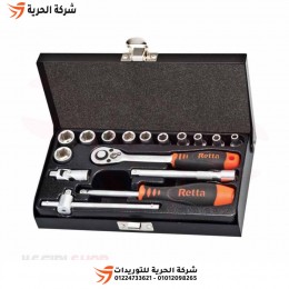 طقم لقم رباط 1/4 بوصة 16 قطعة RETTA موديل RLT1604