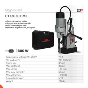 شنيور قاعدة مغناطيسية 1800 وات 32 مم ماركة CROWN