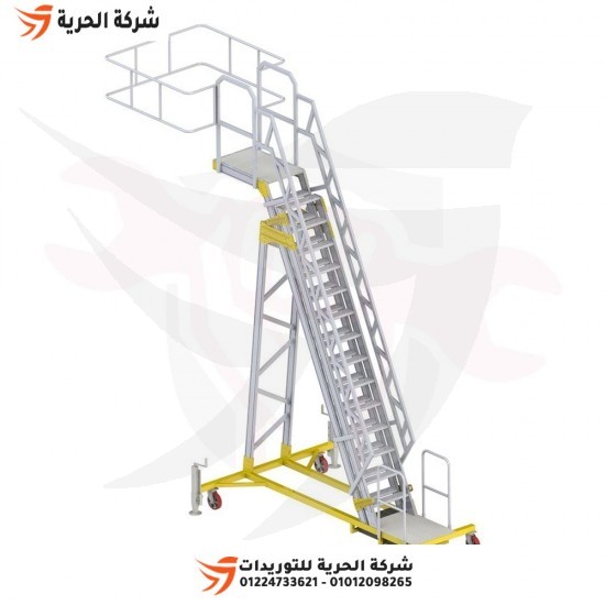 Ladder with aluminum platform, multiple heights up to 6.00 meters, Turkish GAGSAN