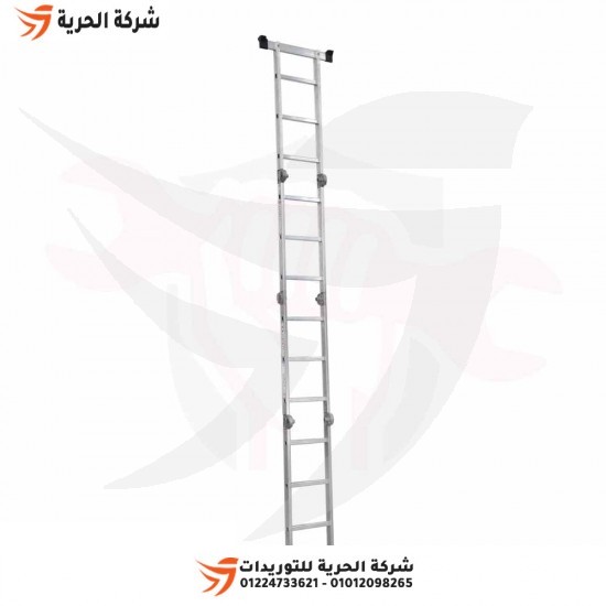 Drei-Positionen-Leiter, einfach oder doppelt, oder Gerüst, 3,70 Meter, 12 Stufen, türkisches GAGSAN