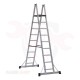 Double ladder with platform on both sides, height 2.98 meters, 8 steps, Turkish GAGSAN