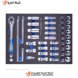 طقم لقم رباط 3/8 بوصة 44 قطعة KINGTONY تايواني