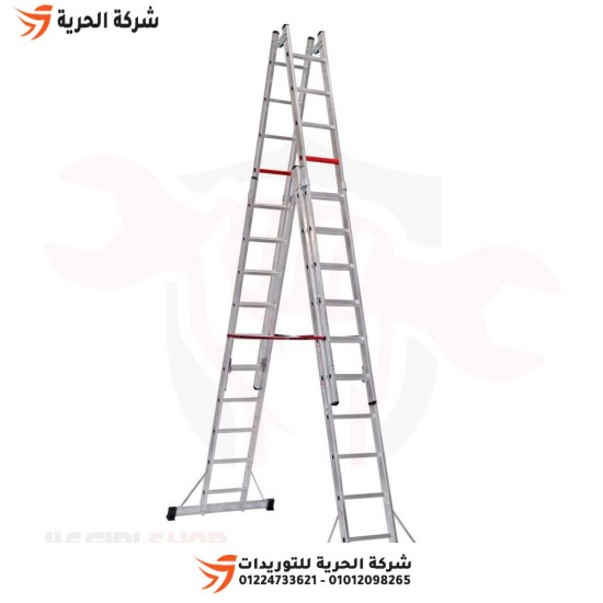 Double ladder with support, height 2.98 meters, 10 steps, Turkish GAGSAN