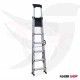 Double ladder with standing platform, 2.10 meters, 5 steps, Turkish GAGSAN