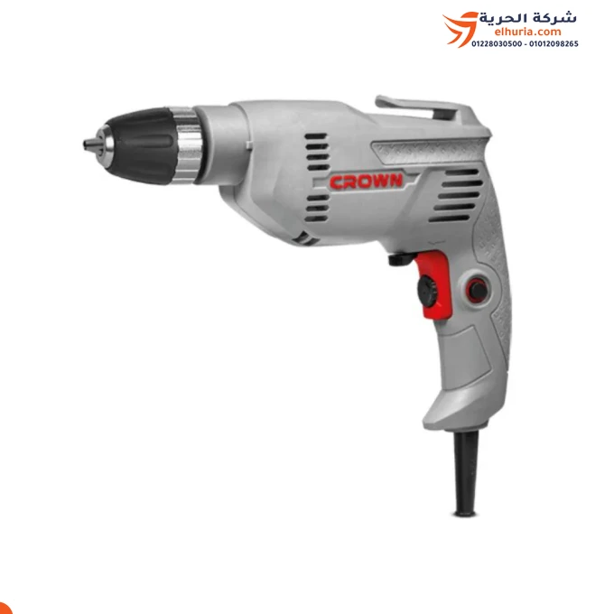 Drill, usually 10 mm, automatic electronic chuck, left and right, 400 watt, CROWN brand