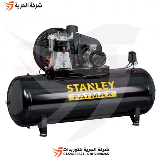 Air compressor, 500 liters, 2 motors, 5.5 hp, 380 volts, Italian STANLEY, model BA 1402/11/500