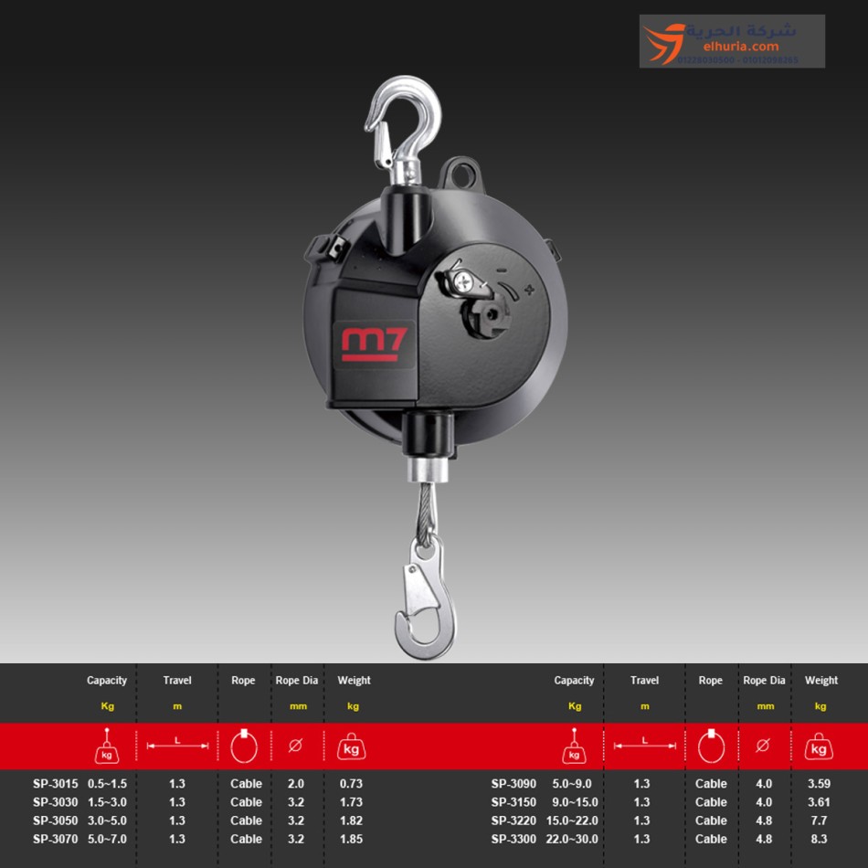Zipper holder for air tools, load capacity (3-5 kg) M7