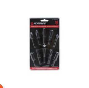 مجموعة قواطع معدنية بأشكال مختلفة للبلاستيك والخشب (10 قطع؛ ساق 6 مم) بيلاروسي ماركة FORSAGE