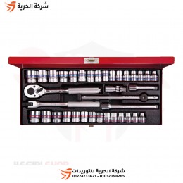 طقم لقم رباط 3/8 بوصة 36 قطعة ملي + بوصة KINGTONY تايواني