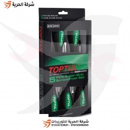 طقم مفكات 5 قطع HD عادة + صليبة TOPTUL موديل GAAE0507