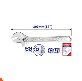 مفتاح فرنساوي 12" بوصه , معدني صيني ماركة EMTOP