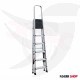 Double ladder with standing platform, 1.27 meters, 5 steps, Turkish GAGSAN