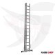 Multi-use three-link ladder, height 9.70 meters, 14 steps, Turkish GAGSAN