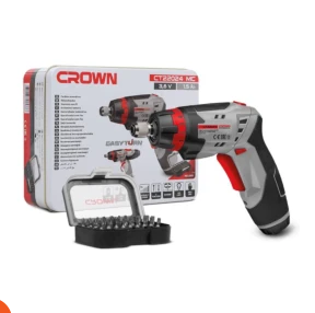 شنيور  مفك بطاريه 3.6فولت 1.5امبير مع اكسسوار ماركة CROWN