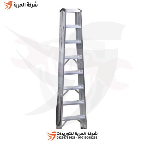Double ladder, 2.00 m wide staircase, 8 steps, Turkish GAGSAN