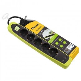 مشترك اسود 5 عين شوكو 2 مخرج USB -كابل 2 متر -و جراب سیلیكون للحمايه من الصدمات بلو جارد من باور لوك M-309 - قدرة 16 امبير