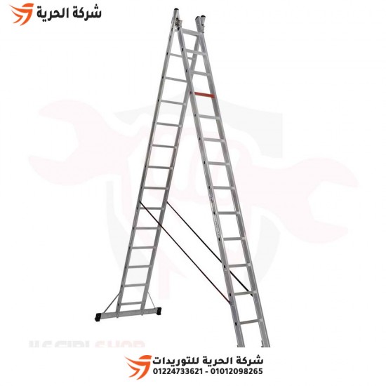 Multi-use two-link ladder, height 6.89 meters, 14 steps, Turkish GAGSAN