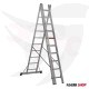 Multi-use three-link ladder, height 6.90 meters, 10 steps, Turkish GAGSAN