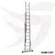 Multi-use three-link ladder, height 5.79 meters, 8 steps, Turkish GAGSAN