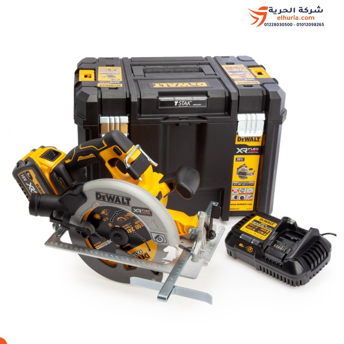 منشار صينية 190 مم بطارية 18 فولت موديل DEWALT DCS573T1: الأداء الفائق وراحة الاستخدام