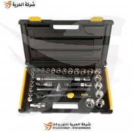 طقم لقم رباط 1/2 بوصة 29 قطعة مشرشر بالملي STANLEY