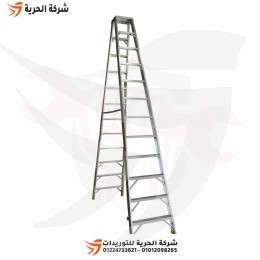 سلم مزدوج درج عريض 3.50 متر 12 درجة PENGUIN إماراتي