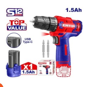 شنيور 12 فولت، 1 بطاريه شاحن صيني ماركة EMTOP