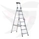 Double ladder with standing platform, 2.36 meters, 6 steps, Turkish GAGSAN