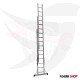 Multi-use three-link ladder, height 6.34 meters, 9 steps, Turkish GAGSAN