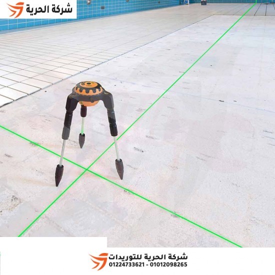 Balance laser pour carrelage, 4 lignes, 40 mètres, rouge, GEO, modèle SPIDER