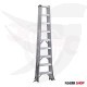 Double ladder, 2.25 meters wide staircase, 9 steps, Turkish GAGSAN