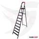 Double ladder with standing platform 2.50 m 9 steps EUROSTEP