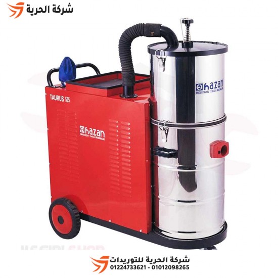 Toz ve sıvı emmeli elektrikli süpürge, 120 litre, 7,5 HP, Türk HAZAN arabasında, TAURUS 505 modeli