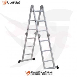 سلم ثلاث وضعيات مفرد أو مزدوج أو سقالة 3.70 متر 12 درجة GAGSAN تركي