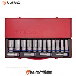 طقم لقم رباط مسدسة طويلة 1/2 بوصة 16 قطعة KINGTONY تايواني