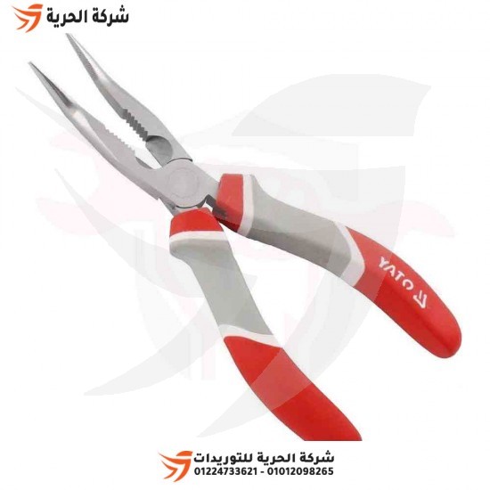 YATO Polish long bent nose pliers, 8 inches, model YT-2028