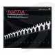 Taiwanese TOPTUL serrated wrench set, 14 pieces