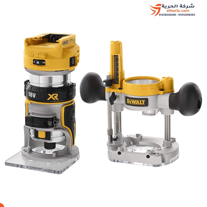 راوتر ديوالت 6-8 مم بدون بطارية 18 فولت موديل DEWALT DCW604NT-X