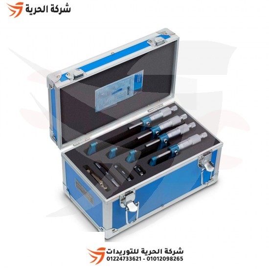 External micrometer set usually in inches 4pcs 0-4 inch accuracy 0.0001 inch ACCUD Austrian
