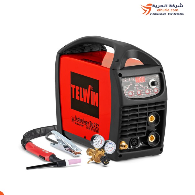 ماكينة لحام تيلوين ديجيتال 220 فولت 200 أمبير موديل – TELWIN TechnolgyTig222/AC/DC