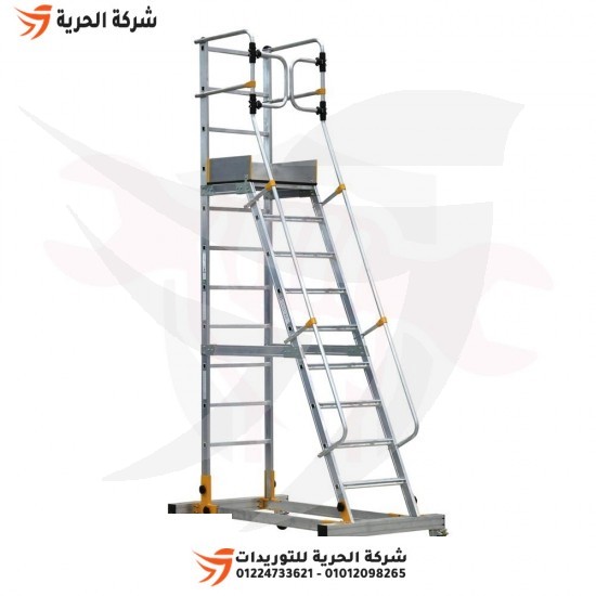 Pyramid ladder on wheels, height 2.50 meters, weight 56 ​​kg, Turkish GAGSAN