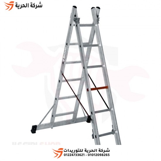 Multi-use two-link ladder, height 3.00 meters, 6 steps, Turkish GAGSAN