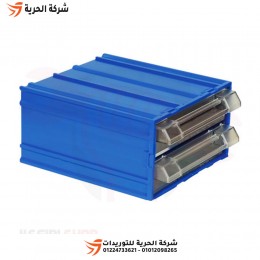 درج بلاستيك مناسب لتخزين الاجزاء الصغيرة 2 درج 110 * 120 مم MANO تركي
