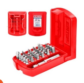 طقم لقم شنيور 30 قطعة علبة بلاستيك صيني ماركة EMTOP