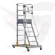 Tekerlekli piramit merdiven, yükseklik 1,50 metre, ağırlık 43 kg, Türk GAGSAN