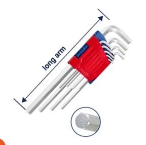 طقم مفتاح الن كيه مسدس 9 قطع صيني ماركة EMTOP